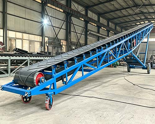 Mobile Inclined Belt Conveyors For Construction Materials