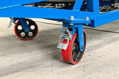 Tire Handling Portable Belt Conveyor Structure Universal Wheel Tire Handling Portable Belt Conveyor Structure Universal Wheel