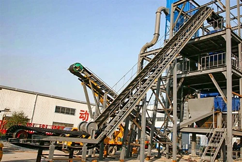 Steep Incline Corrugated Sidewall Belt Conveyor For Bulk Material Handling
