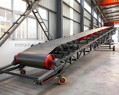 Portable Belt Conveyor For Tire Handling And Transportation factory